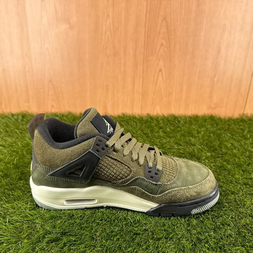 Air Jordan 4 Retro SE Craft Medium Olive (GS) FB9928-200 Grade School Size 7Y